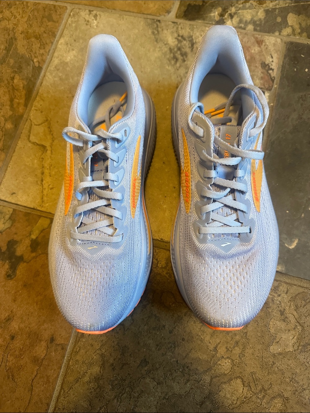 Brooks Ghost 17 Women's Lavender Running Sneakers with Orange Accents - Picture 2 of 6